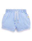Crinkle Cotton Shorts | Carribean