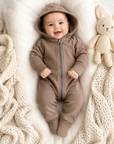 Beige Winter Zipsuit