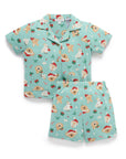 baby kids christmas festive friends pyjamas pj set purebaby organic cotton sleepwear
