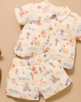 purebaby organic cotton baby kids clothes lets garden crinkle set