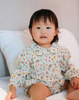 baby in purebaby organic hedgehog bodysuit organic cotton baby clothes