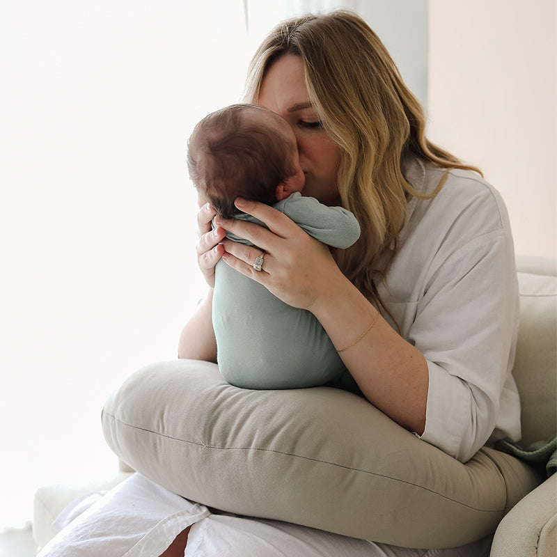 thumbnail image 2 of Snuggle Me Organic Feeding & Support Pillow - Natural Crescent Nursing Pillow 2 of 12