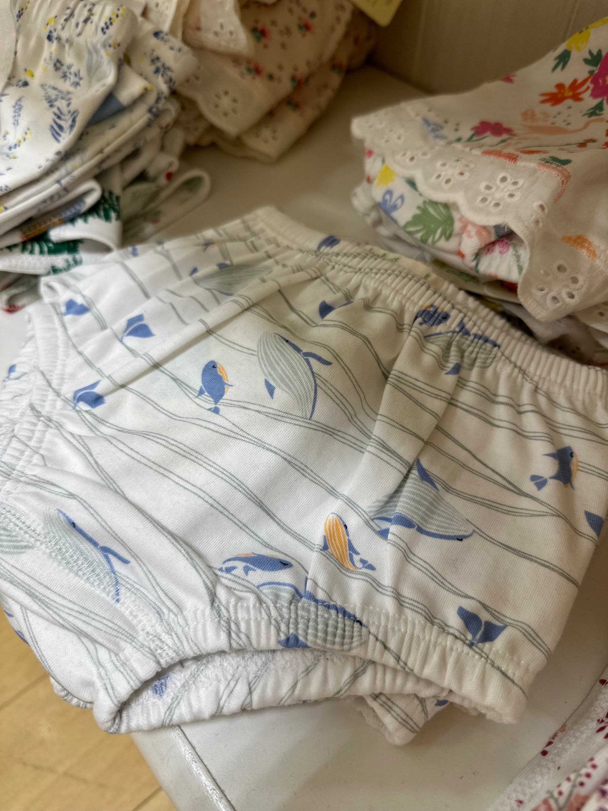 sapling child whales bloomers newborn baby organic cotton clothes