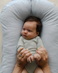 baby on snuggle me organic infant lounger cover only bluebell
