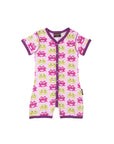 maxomorra frog pink romper baby girl