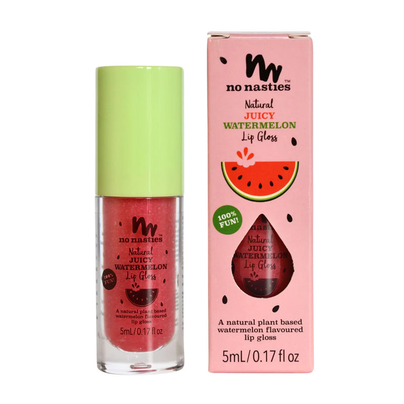 no nasties kids makeup kids lip gloss watermelon
