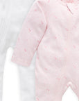 Pink Blossom Zip Growsuit (Pack of 2)