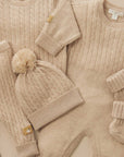 purebaby organic baby cashmere beanie hat beige