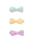 purebaby organic baby linen bow clips