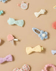 purebaby organic baby linen bow clips
