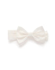 purebaby organic bow headband vanilla baby girl