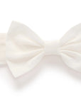 purebaby organic bow headband vanilla baby girl