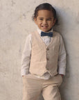 purebaby organic bow tie slate baby boy