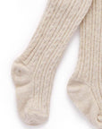 purebaby organic ecru beige cable tights baby kids winter