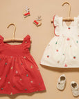baby purebaby organic christmas broderie dress baby christmas outfit