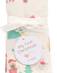 purebaby organic cotton baby christmas swaddle wrap blanket