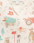 purebaby organic baby christmas zip growsuit organic cotton baby christmas clothes