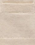 purebaby classic cardigan sand melange organic cotton baby cardigan