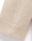 purebaby classic cardigan sand melange organic cotton baby cardigan
