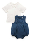 purebaby organic baby occasion wear classic romper set