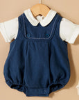 purebaby organic baby occasion wear classic romper set