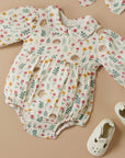 Hedgehog Crinkle Cotton Bodysuit