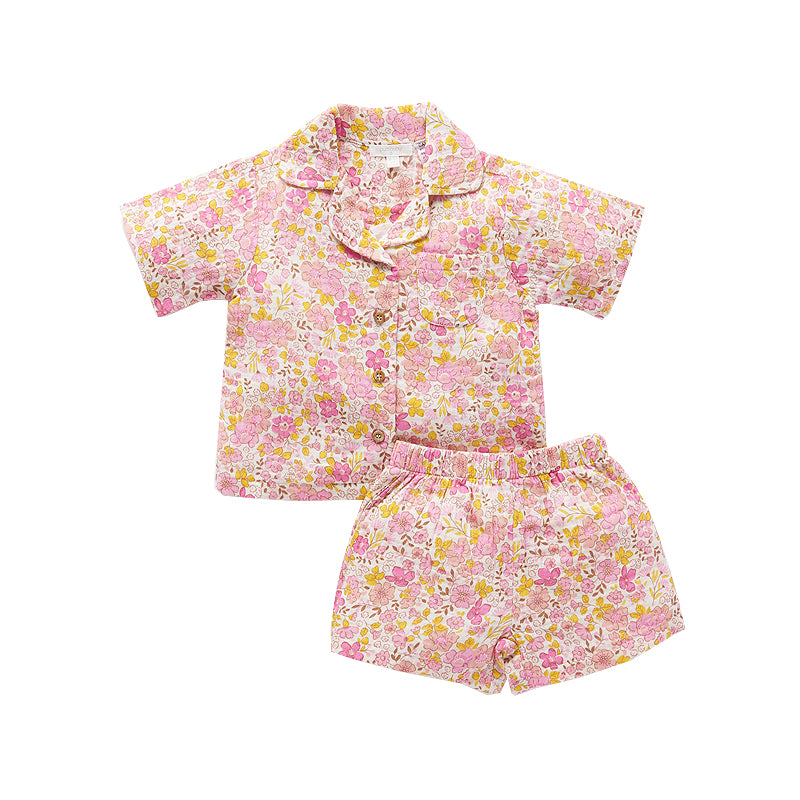 Purebaby Summer Blooms Short Crinkle PJ Set – Little Suite