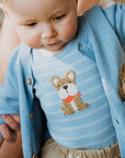 purebaby doggy bodysuit organic cotton baby bodysuit