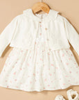purebaby organic embroidered cardigan vanilla baby girl