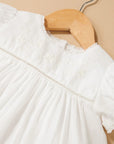purebaby organic embroidered dress vanilla baby girl