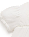 purebaby organic embroidered dress vanilla baby girl