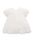 purebaby organic embroidered dress vanilla baby girl