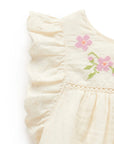 purebaby embroidered romper cloud baby baptism baby 100 days baby shower outfit
