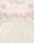 purebaby organic embroidered ruffle top cloud