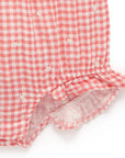 purebaby organic Festive Bodysuit Gingham Star Broderie organic cotton baby clothes