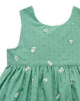 baby kids purebaby organic festive embroidered green dress baby girl christmas outfit