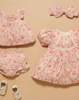 purebaby organic fsetive floral set baby girl floral outfit