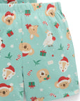 baby kids christmas festive friends pyjamas pj set purebaby organic cotton sleepwear