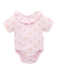 purebaby floral pointelle bodysuit baby girl