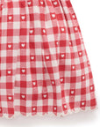 purebaby organic heart gingham dress baby girl christmas valentine day outfit