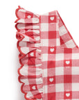 purebaby organic heart gingham overall bodysuit valentine outfit