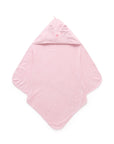 pink hooded organic cotton towel newborn baby