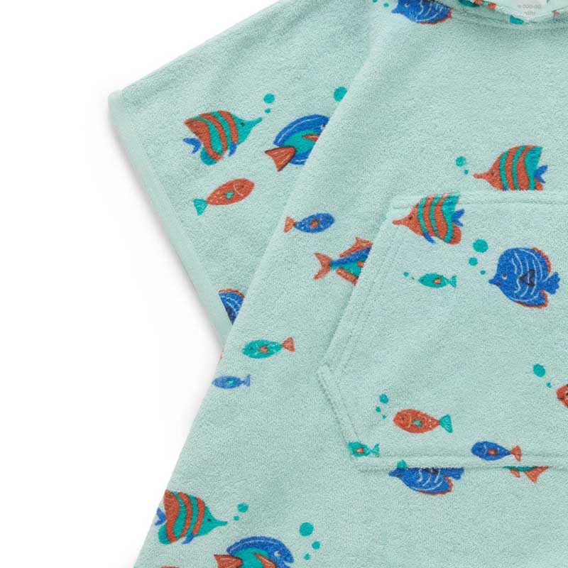Towelling Poncho Tropical Fish