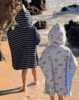 purebaby organic kids hooded towel animal marine stripe beach towel