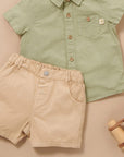 purebaby organic kids knee length shorts