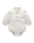 purebaby knitted polo bodysuit baby travel