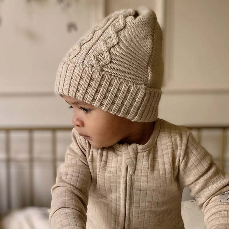 Merino Wool Hat Oatmeal