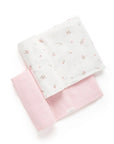 2 Pack Blossom Muslin Wrap
