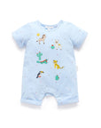 purebaby organic baby clothes animal fiesta short growsuit bodysuit