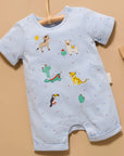 purebaby organic baby clothes animal fiesta short growsuit bodysuit